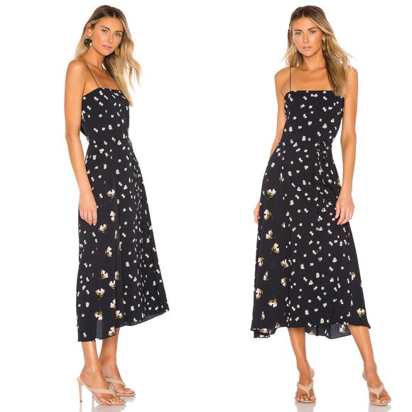 Vince Mixed Ditsy Hibiscus Dress Coastal